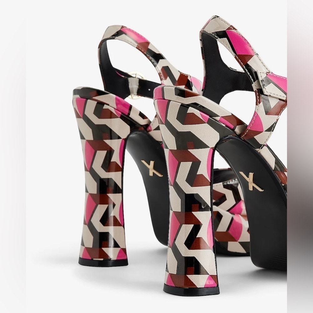 Brian Atwood x Express Platform Heeled Sandals NWT - Picture 2 of 4